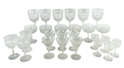 Lot 58 - THOMAS WEBB CRYSTAL - NORMANDY - CUT CRYSTAL SIX PERSON PART TABLE SUITE