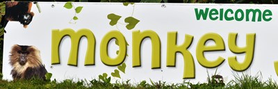 Lot 97 - FORMER BRISTOL ZOO GARDENS - 'WELCOME TO MONKEY JUNGLE' SIGN