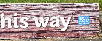 Lot 98 - FORMER BRISTOL ZOO GARDENS - EXIT THIS WAY DIRECTIONAL SIGN