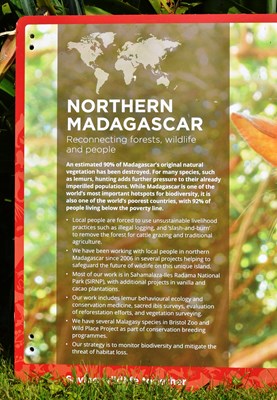 Lot 101 - FORMER BRISTOL ZOO GARDENS - NORTHERN MADAGASCAR INFORMATION SIGN