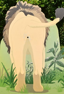 Lot 103 - FORMER BRISTOL ZOO GARDENS - LION 'MARKING ITS TERRITORY' INTERACTIVE FEATURE