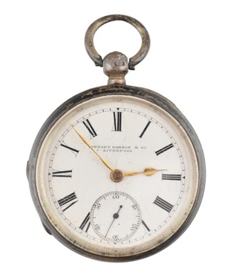 Lot 394 - STEWART DAWSON VICTORIAN HALLMARKED SILVER POCKETWATCH