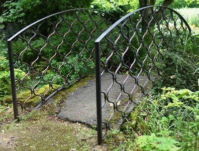 Lot 115 - FORMER BRISTOL ZOO GARDENS - ORIGINAL GORILLA HOUSE RAILINGS BRIDGE SECTIONS