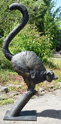Lot 125 - FORMER BRISTOL ZOO GARDENS - JON BUCK - PANGOLIN EDITIONS - BRONZE LEMUR