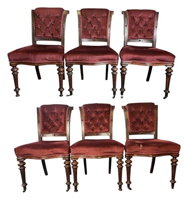 Lot 819 - MANNER OF GILLOWS OF LANCASTER - 6 VICTORIAN MAHOGANY DINING CHAIRS
