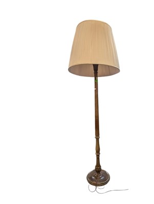 Lot 798 - EARLY 20TH CENTURY WALNUT FLOOR STANDARD LAMP