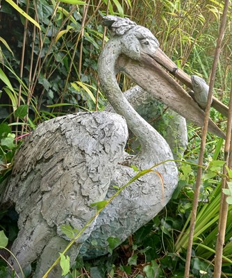 Lot 133 - FORMER BRISTOL ZOO GARDENS - ORIGINAL PELICAN SCULPTURE FROM LAKES