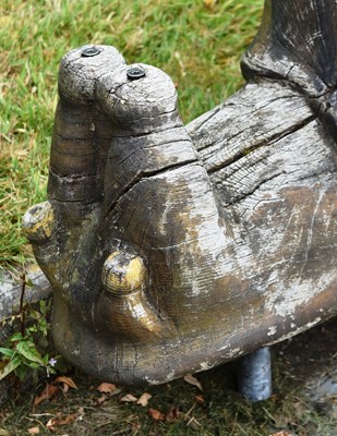 Lot 139 - FORMER BRISTOL ZOO GARDENS - WOODEN SNAIL FROM PLAYGROUND