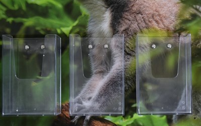 Lot 146 - FORMER BRISTOL ZOO GARDENS - LEMUR LEAFLET DISPLAY SIGN