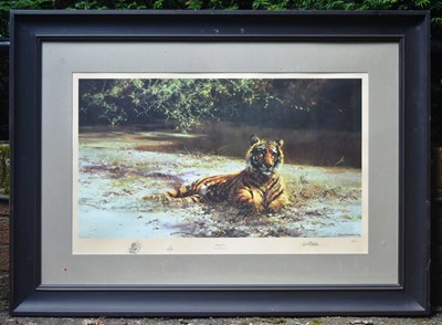 Lot 153 - FORMER BRISTOL ZOO GARDENS - DAVID SHEPHERD (1931-2017) - INDIAN SIESTA - SIGNED PRINT