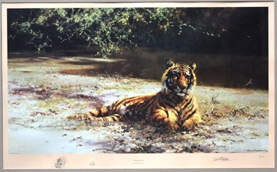 Lot 153 - FORMER BRISTOL ZOO GARDENS - DAVID SHEPHERD (1931-2017) - INDIAN SIESTA - SIGNED PRINT
