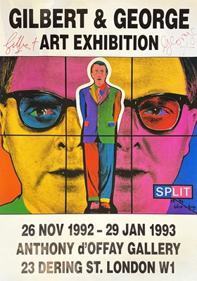 Lot 259 - GILBERT & GEORGE - ANTHONY D'OFFAY GALLERY SIGNED ART EXHIBITION POSTER