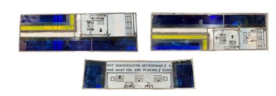 Lot 329 - SELECTION OF THREE LATER 20TH CENTURY STAINED GLASS PANELS