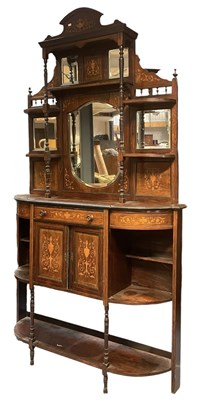 Lot 564 - EDWARDIAN ROSEWOOD & MARQUETRY INLAID CHIFFONIER