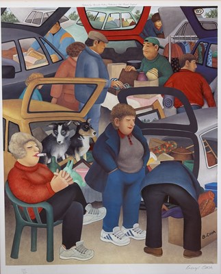 Lot 81 - BERYL COOK (1926-2008) - CAR BOOT SALE - LIMITED EDITION PRINT