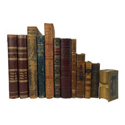 Lot 97 - RELIGION - A COLLECTION OF VARIOUS TITLES BOUND IN LEATHER, TO INCLUDE RELIGIOUS TEXTS