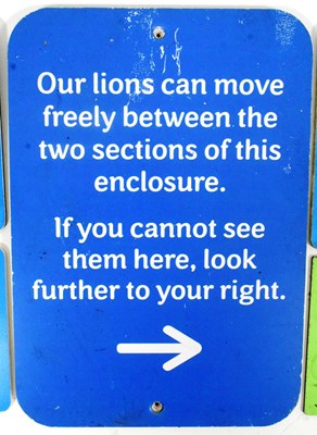 Lot 182 - FORMER BRISTOL ZOO GARDENS - COLLECTION OF ASSORTED SIGNS