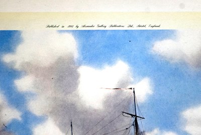 Lot 187 - FORMER BRISTOL ZOO GARDENS - AFTER JOHN CHANCELLOR - HMS BEAGLE SIGNED PRINT