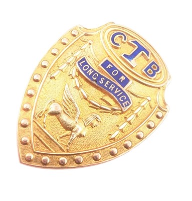 Lot 87 - 1920S HALLMARKED 9CT GOLD & ENAMEL LONG SERVICE PIN