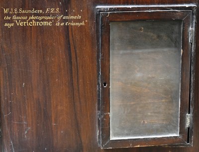Lot 190 - FORMER BRISTOL ZOO GARDENS - 1920S KODAK ADVERTISING DISPLAY CABINET