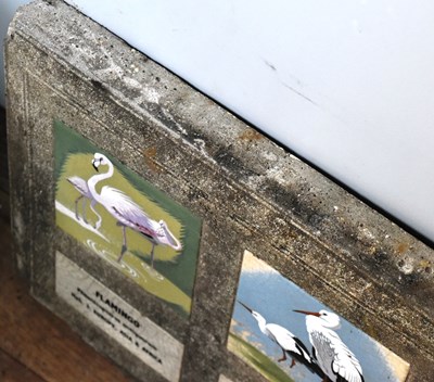 Lot 195 - FORMER BRISTOL ZOO GARDENS - WADING BIRDS ENCLOSURE CONCRETE TILED SIGN