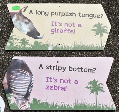 Lot 196 - FORMER BRISTOL ZOO GARDENS - COLLECTION OF ASSORTED SIGNS