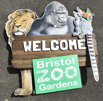 Lot 200 - FORMER BRISTOL ZOO GARDENS - WELCOME TO BRISTOL ZOO SIGN