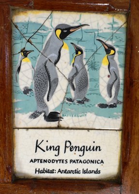 Lot 210 - FORMER BRISTOL ZOO GARDENS - PENGUIN TILES FROM PENGUIN ENCLOSURE