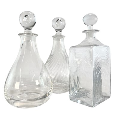 Lot 492 - DARTINGTON CRYSTAL - THREE CRYSTAL GLASS DECANTERS