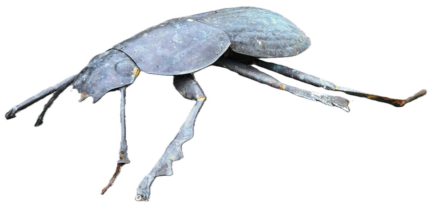 Lot 226 - FORMER BRISTOL ZOO GARDENS - BRONZE DUNG BEETLE SCULPTURE FROM BUG WORLD