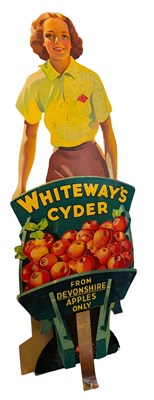 Lot 171 - WHITEWAY'S CYDER - MID CENTURY DIE-CUT PICTORIAL SHOWCARD