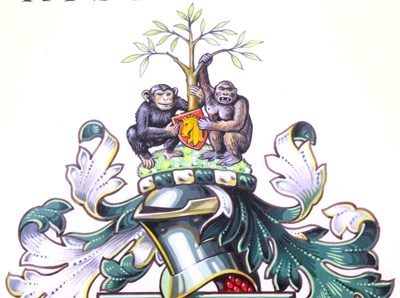 Lot 245 - FORMER BRISTOL ZOO GARDENS - ORIGINAL HAND PAINTED COAT OF ARMS