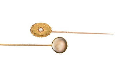 Lot 97 - THREE ANTIQUE BROOCH LAPEL PINS