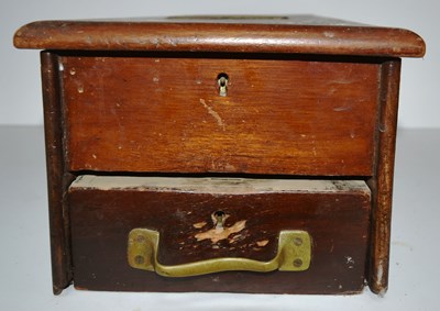 Lot 251 - FORMER BRISTOL ZOO GARDENS - EDWARDIAN OAK COUNTER-TOP TILL