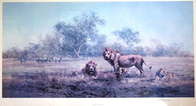 Lot 254 - FORMER BRISTOL ZOO GARDENS - DAVID SHEPHERD (1931-2017) - EVENING IN THE LUANGWA