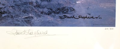 Lot 254 - FORMER BRISTOL ZOO GARDENS - DAVID SHEPHERD (1931-2017) - EVENING IN THE LUANGWA