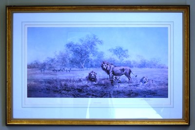 Lot 254 - FORMER BRISTOL ZOO GARDENS - DAVID SHEPHERD (1931-2017) - EVENING IN THE LUANGWA
