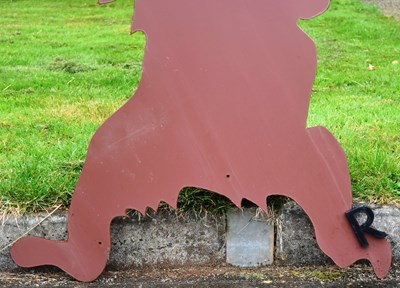 Lot 256 - FORMER BRISTOL ZOO GARDENS - LARGE METAL CHIMPANZEE / MONKEY