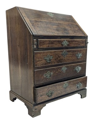 Lot 795 - GEORGE III 19TH CENTURY MAHOGANY BUREAU DESK