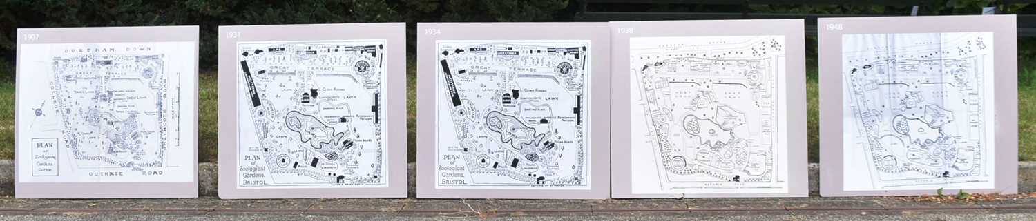 Lot 260 - FORMER BRISTOL ZOO GARDENS - 'MAPS THROUGH TIME' DISPLAYS