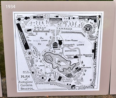 Lot 260 - FORMER BRISTOL ZOO GARDENS - 'MAPS THROUGH TIME' DISPLAYS