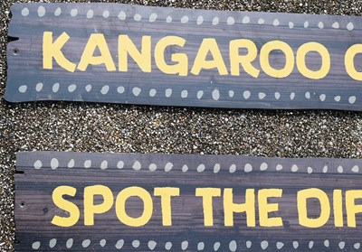Lot 269 - FORMER BRISTOL ZOO GARDENS - KANGAROO ENCLOSURE SIGNS