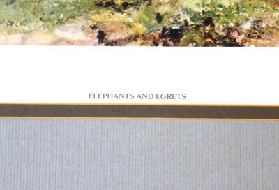 Lot 288 - FORMER BRISTOL ZOO GARDENS - DAVID SHEPHERD (1931-2017) - ELEPHANTS & EGRETS - SIGNED PRINT