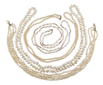 Lot 327 - COLLECTION OF PEARL NECKLACES