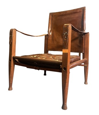 Lot 10 - KAARE KLINT (1888-1954) - RETRO LEATHER SAFARI CHAIR