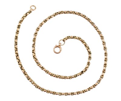 Lot 178 - 9CT GOLD FANCY LINK CHAIN NECKLACE