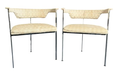 Lot 123 - RICHARD YOUNG FOR MERROW ASSOCIATES - PAIR OF MID CENTURY CHROMED CHAIRS