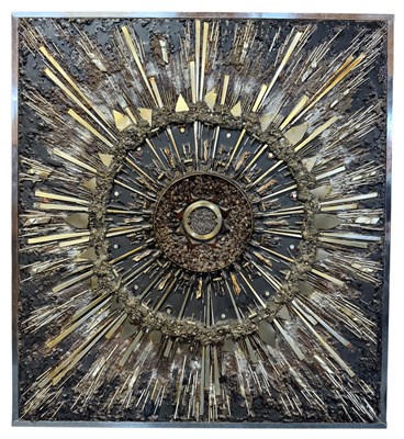 Lot 39 - ELIZABETH LEWIS (WELSH, CONTEMPORARY) - WINTER SOLSTICE - MIXED-MEDIA ART PANEL