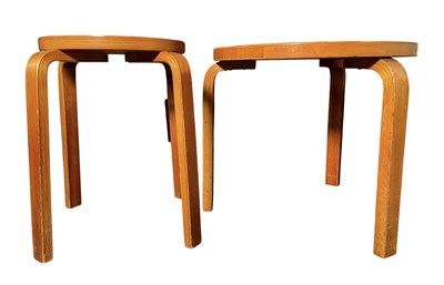 Lot 232 - ATTRIBUTED TO ALVAR AALTO - ARTKE STOOL 60 AND ANOTHER