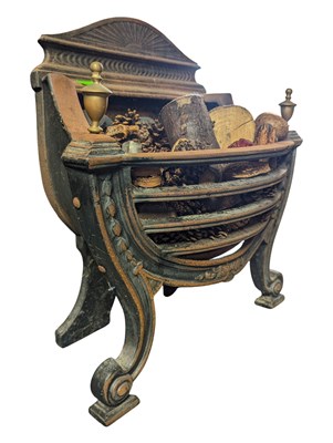 Lot 977 - ADAMS REVIVAL 19TH CENTURY VICTORIAN CAST IRON FIREPLACE